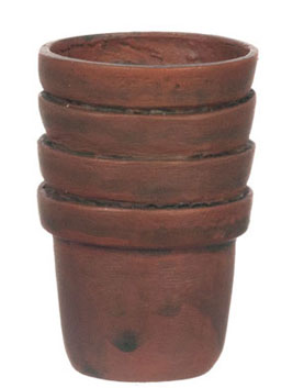 Dollhouse Miniature Stack Of Pots, Medium
